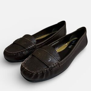 Lauren Ralph Lauren Dark Brown Leather Loafers